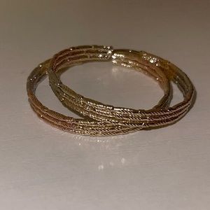 Gold plated hoop earrings